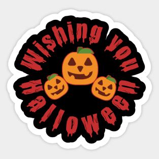 Halloween scary pumkin design Sticker